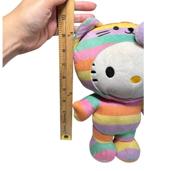 Hello Kitty Sanrio Gund 2020 Rainbow Cat Outfit Stuffed Animal Plush 9.5" Pride - Picture 8 of 10